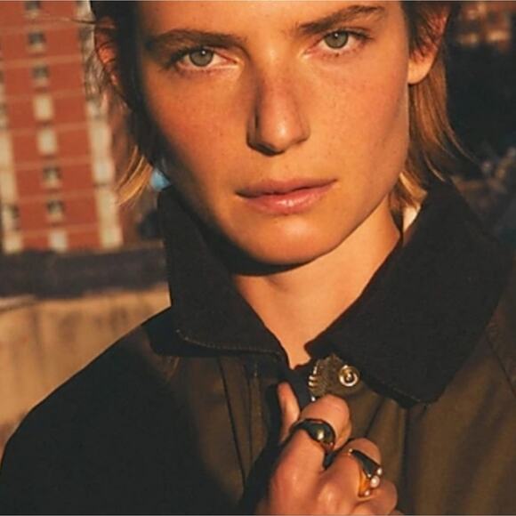 NWT J. Crew Sculptured Orb Silver Mirror Ring Size 6 - Picture 3 of 9